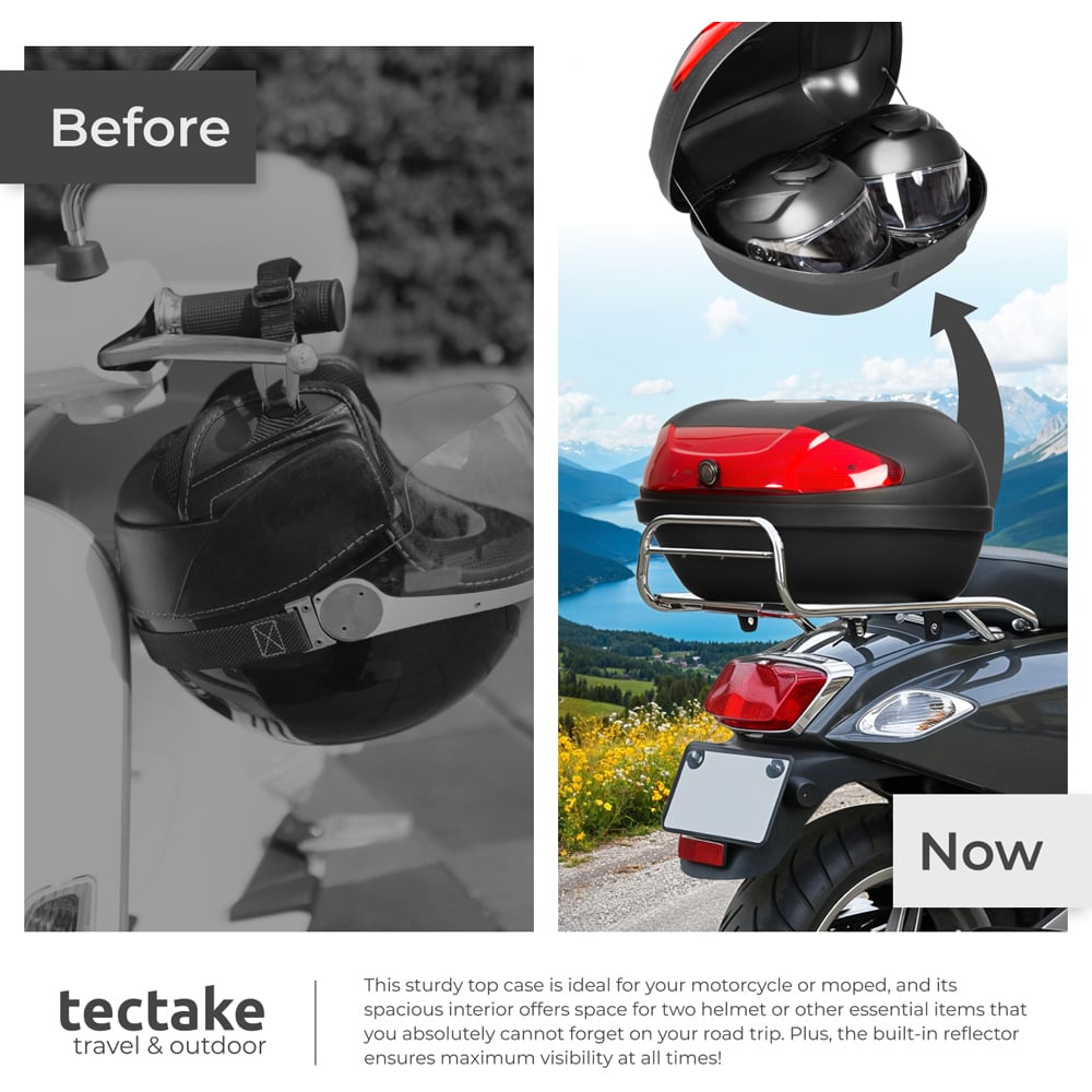 tectake Motorcycle Top Box 48L Image 6