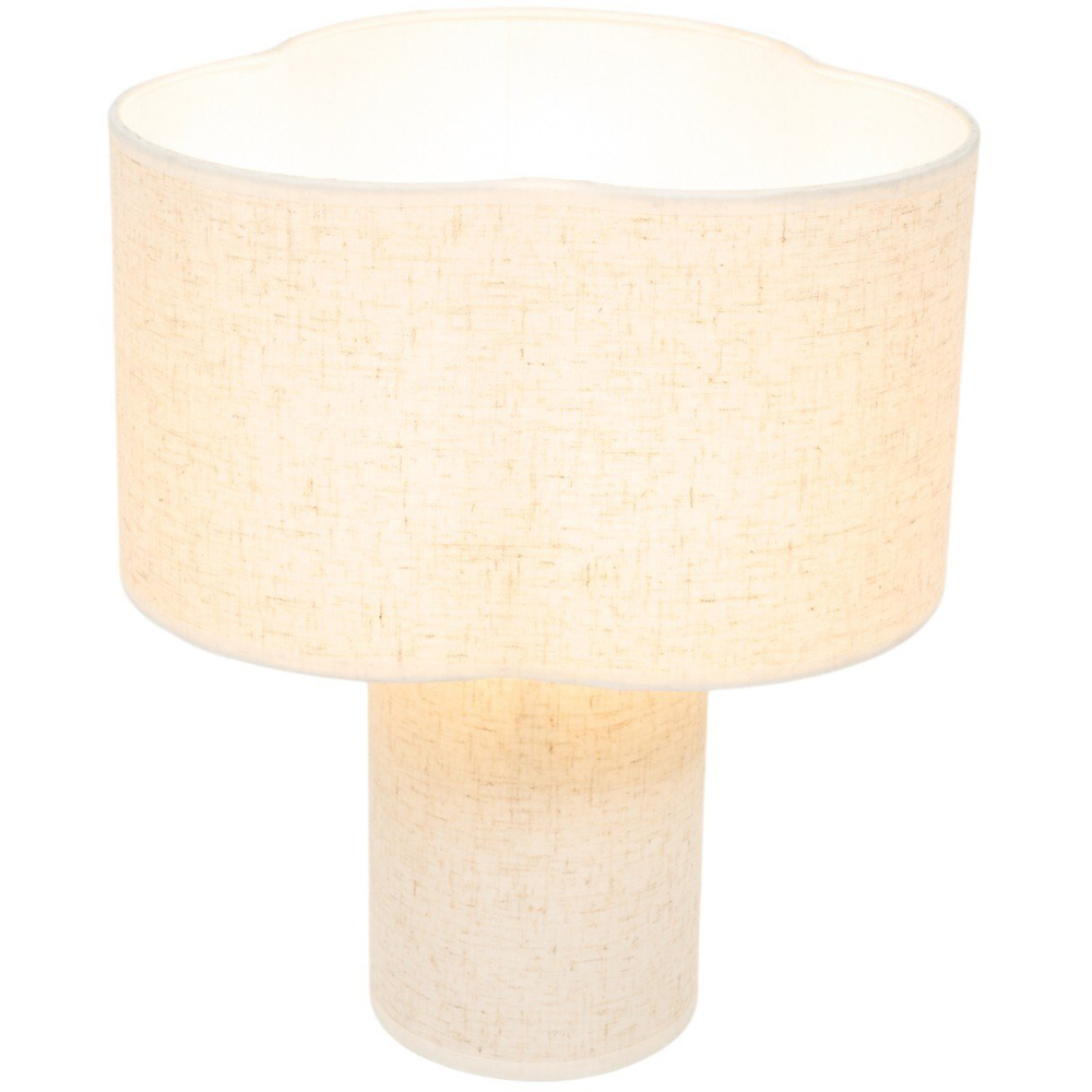 Linen Table Lamp Beige Image 5