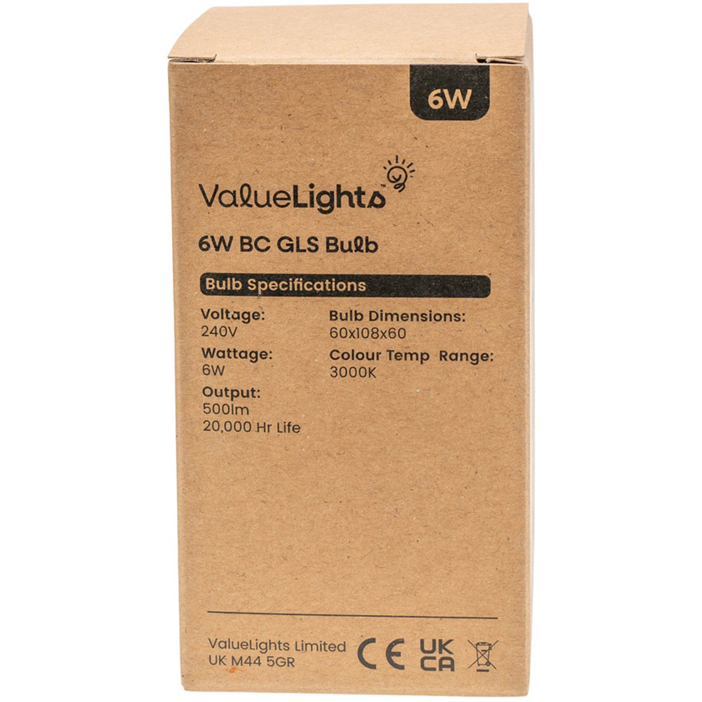 ValueLights 6 Pack B22 6W LED Light Bulbs Image 4