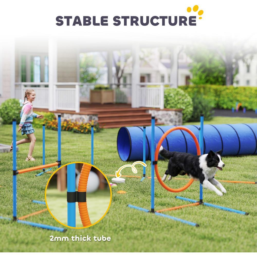 PawHut 8 Piece Dog Agility Training Equipment Image 6