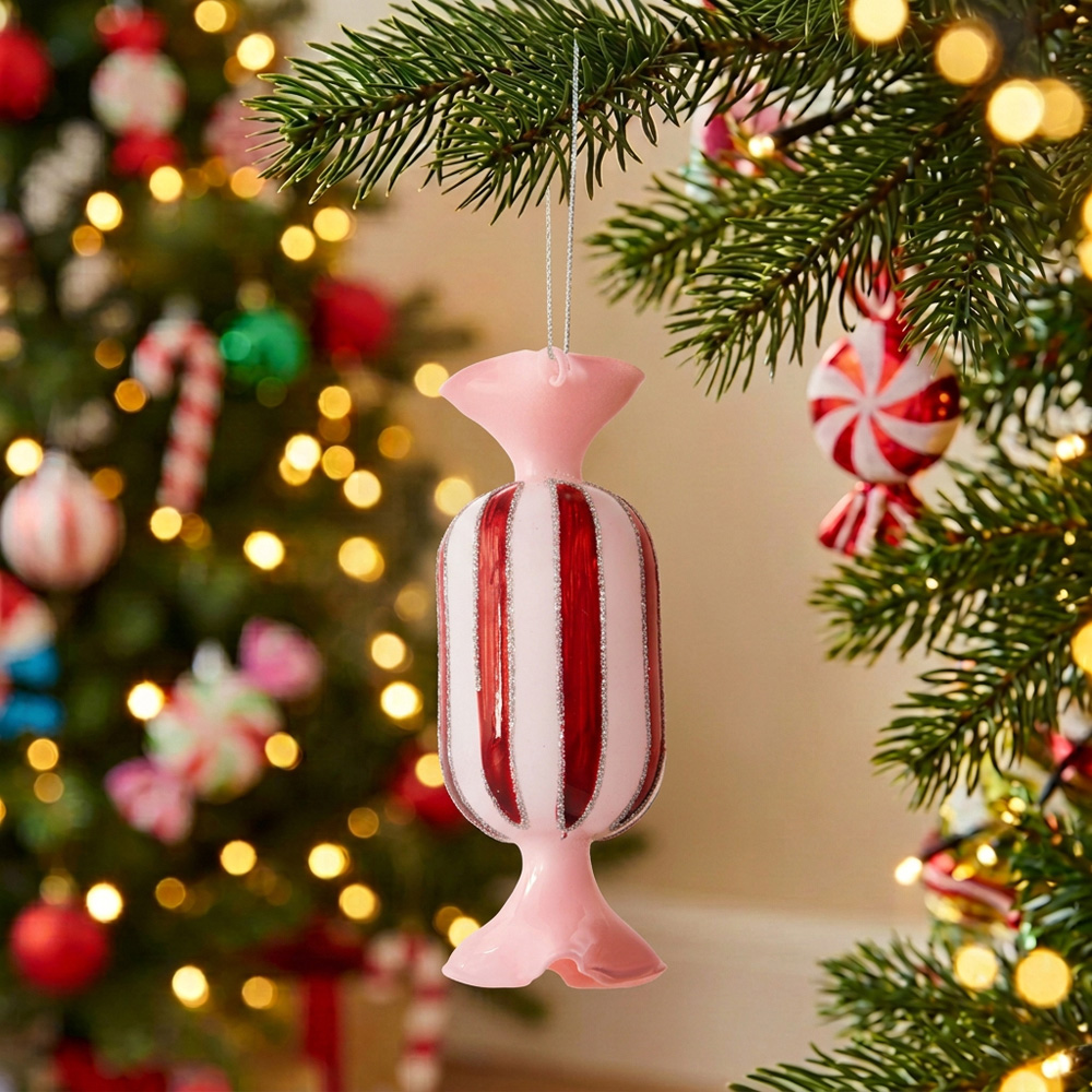 Festive Glass Sweetie Decoration Image 3