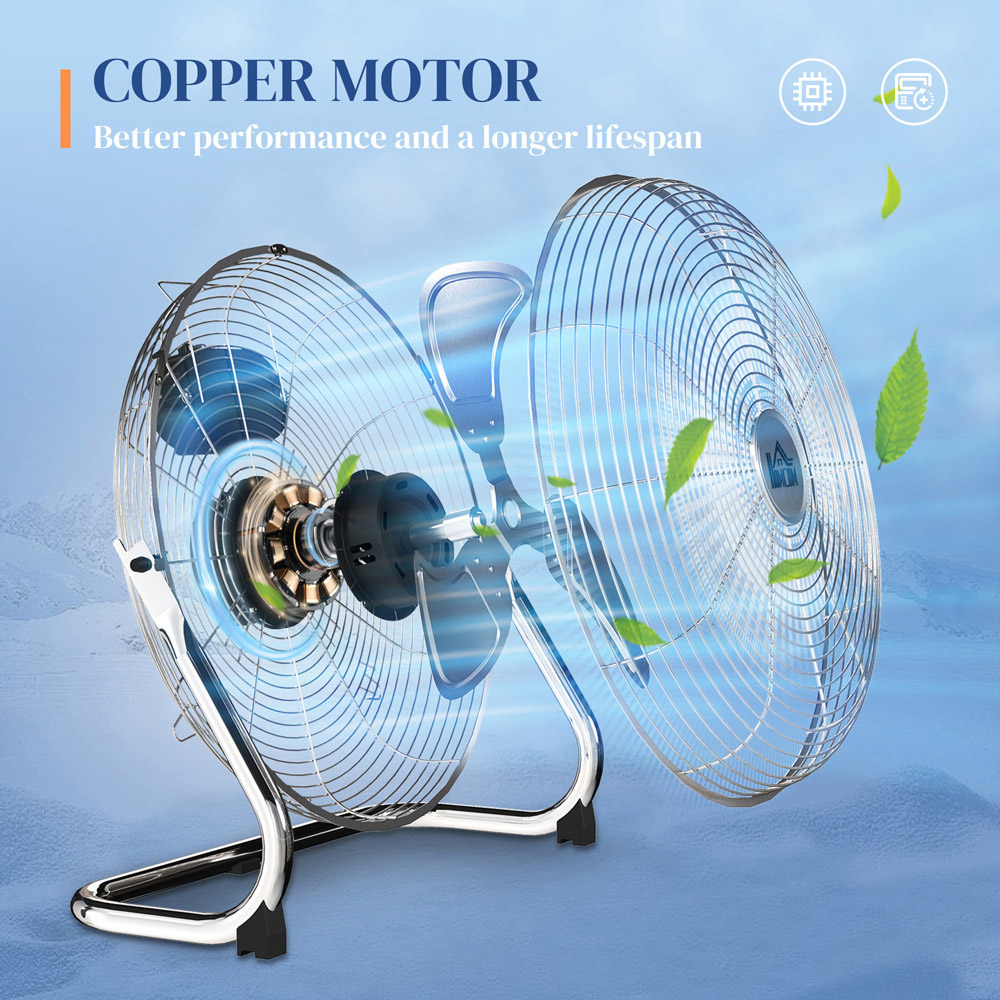 HOMCOM Silver Tone Electric Portable Table Fan 23 inch Image 8