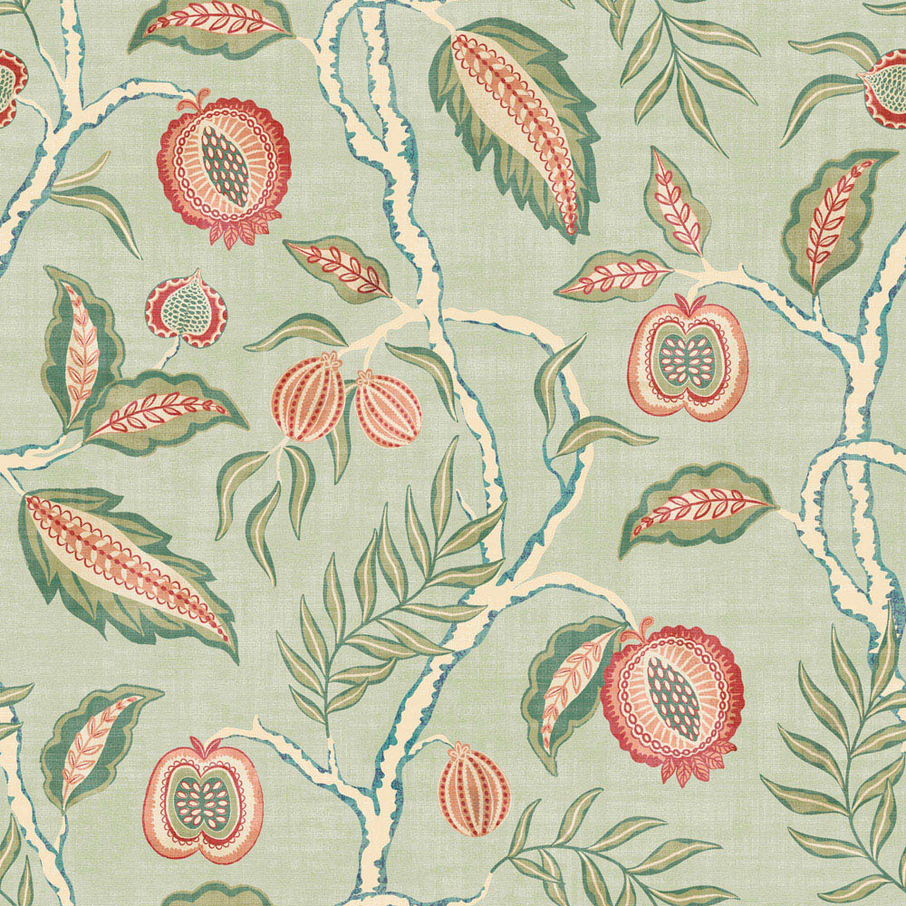 Esselle Home Fruits of Paradise Soft Green Wallpaper Image 1