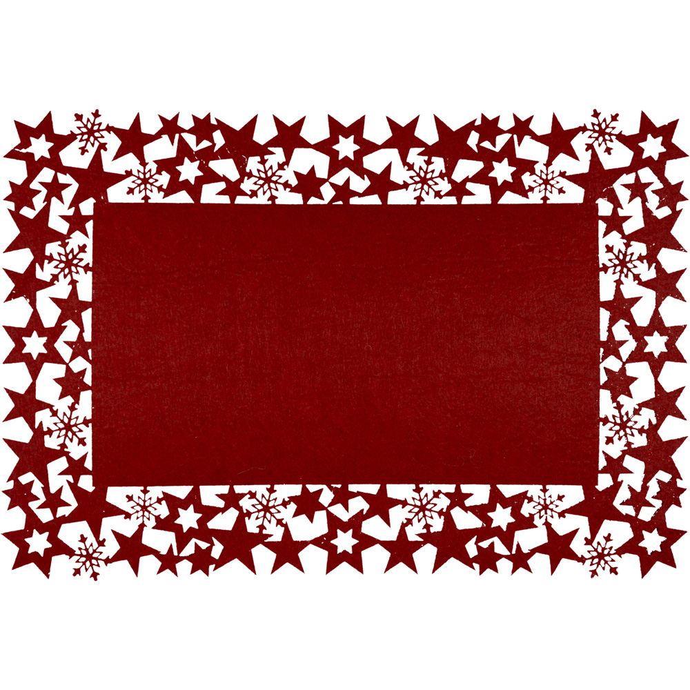 St Helens Maroon Felt Table Mat 30 x 45cm 2 Pack Image 1