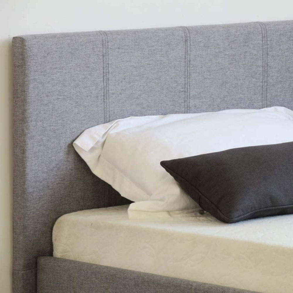 Home Treats Small Double Grey Ottoman Bed with Mattress Image 3