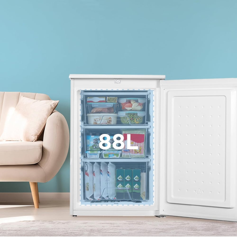 Comfee White 87L Under Counter Fridge Freezer Image 6