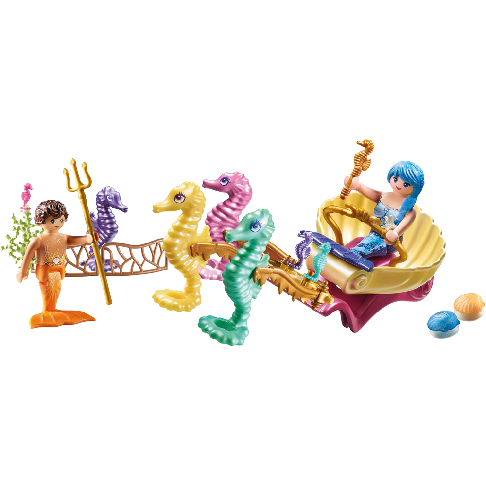 Playmobil Mermaid with Seahorse Carriage Playset 35 Piece Image 3