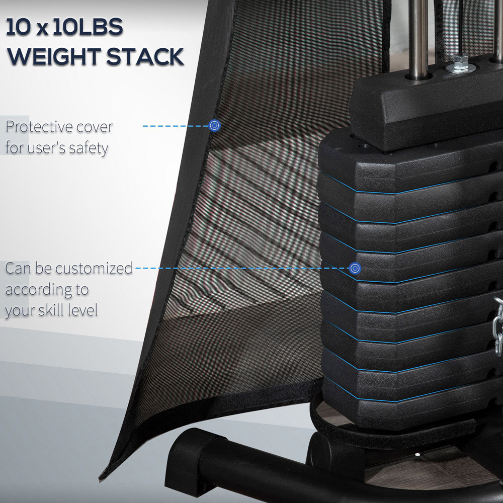 HOMCOM Multi Gym Fitness Equipment Exercise Machine Image 7