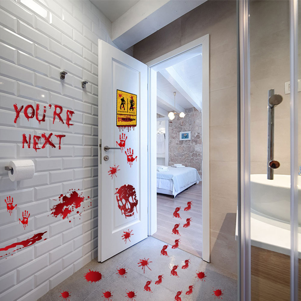 Jaoyeh Halloween Bloodmark Wall Stickers 13 Pack Image 4