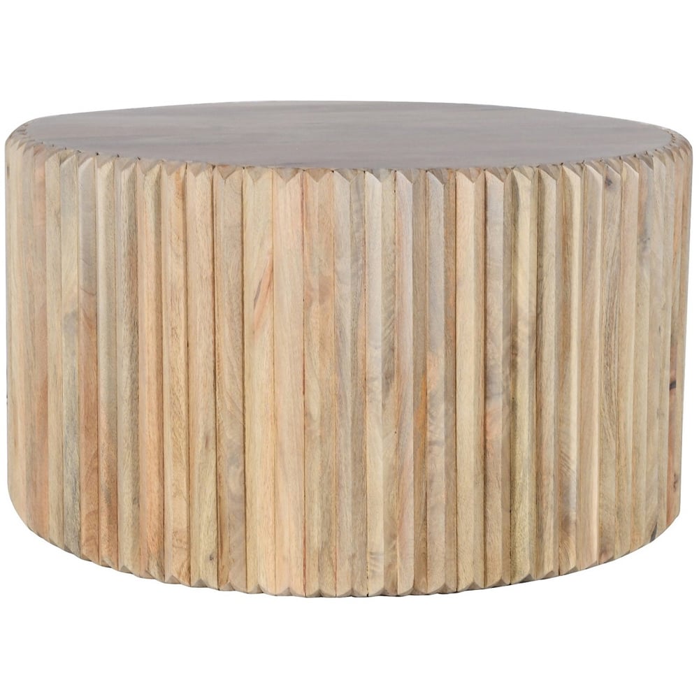 Brooklyn Hudson Carved Mango Wood Round Coffee Table Image 2