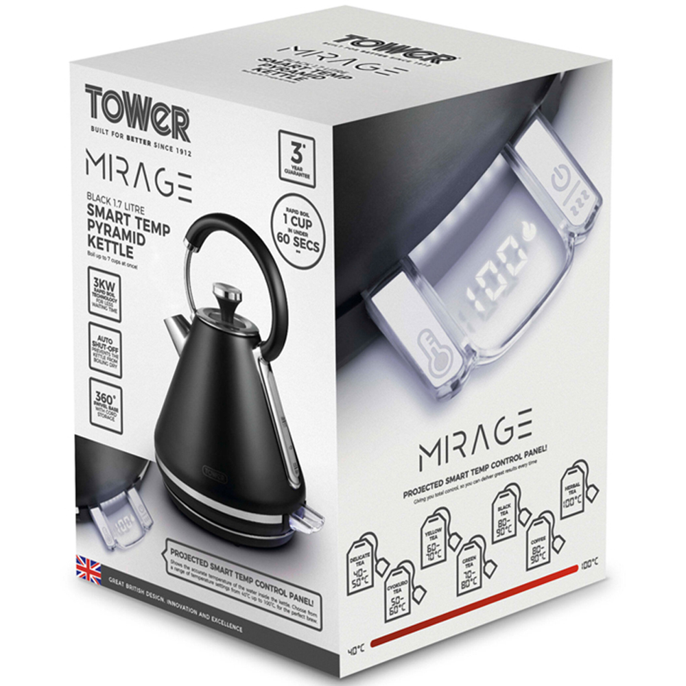 Tower Mirage EEJB342 Black 2 Slice Digital Toaster and 1.7L Variable Kettle Set Image 3