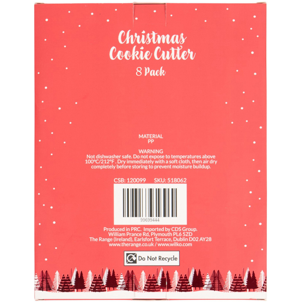 Pack of 8 Christmas Cookie Cutters Image 3