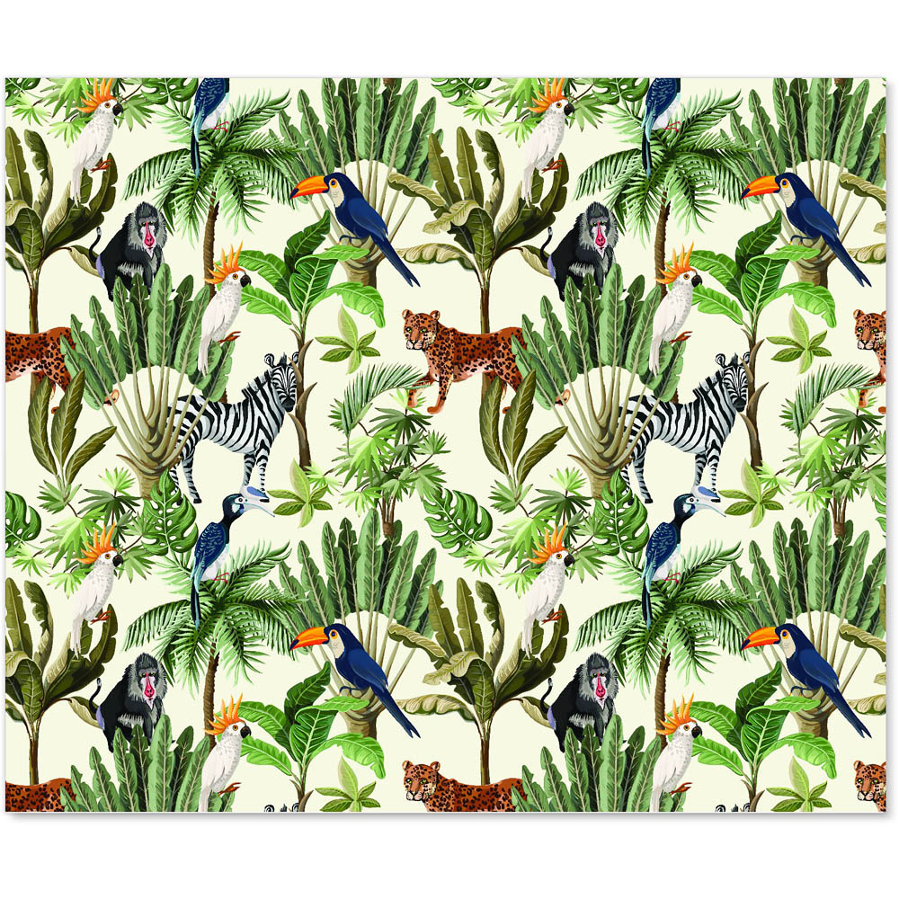 Warren Reed Designer Exotic Trees and Animals Glass Kitchen Splashback 75 x 90cm Image 2