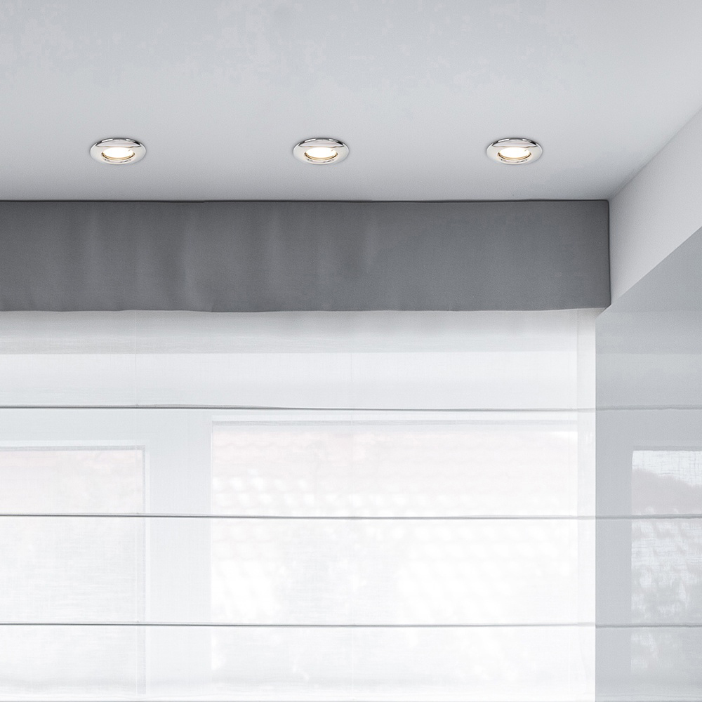 ValueLights Chrome Cool White LED Ceiling Downlight 30 Pack Image 2