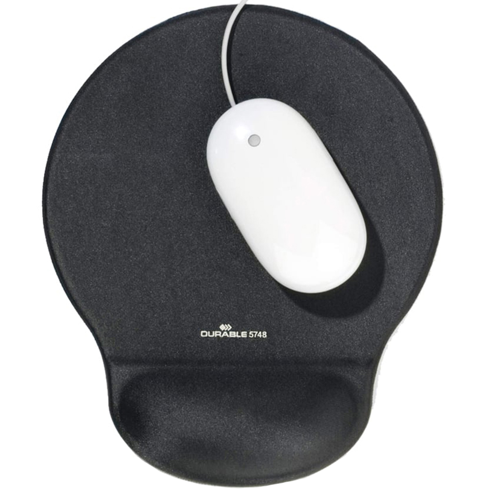 Durable Ergotop Grey Soft Touch Mouse Mat with Gel Support Wrist Rest Pad Image 1