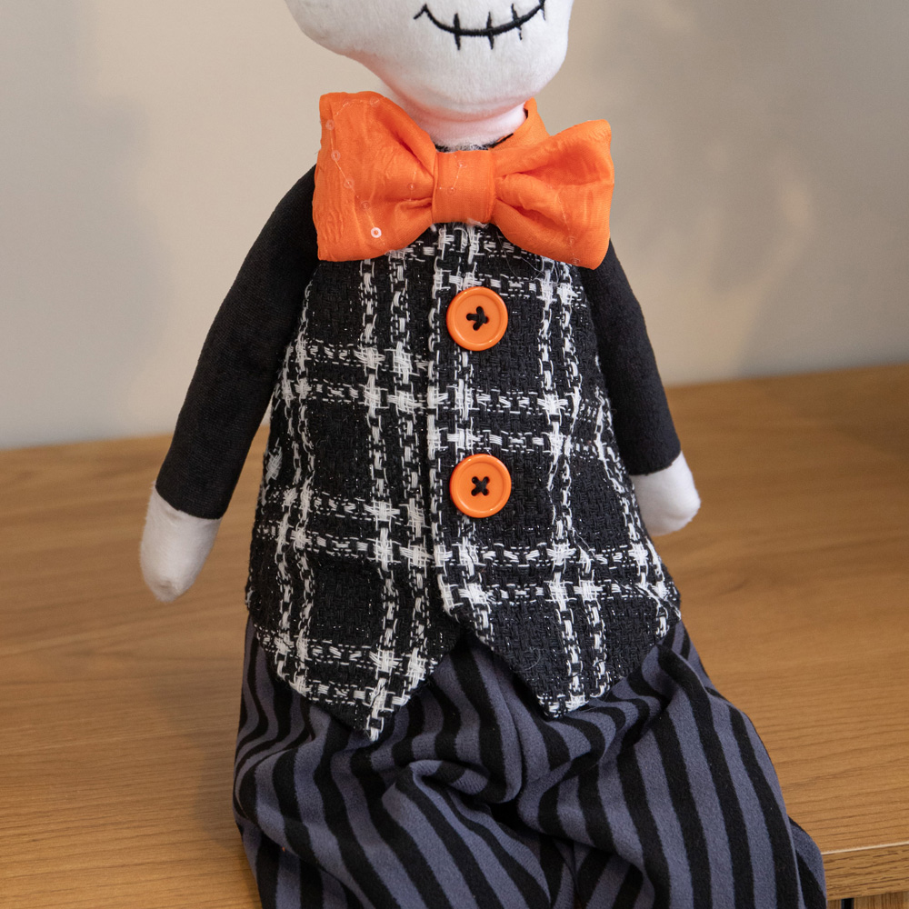 Samuel Alexander Mr Bones Seated Halloween Decoration with Dangly Legs 60cm Image 5