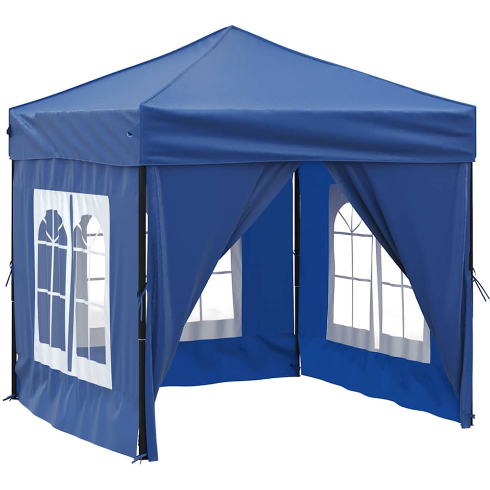 vidaXL 2 x 2m Blue Party Tent with Sidewalls Image 2