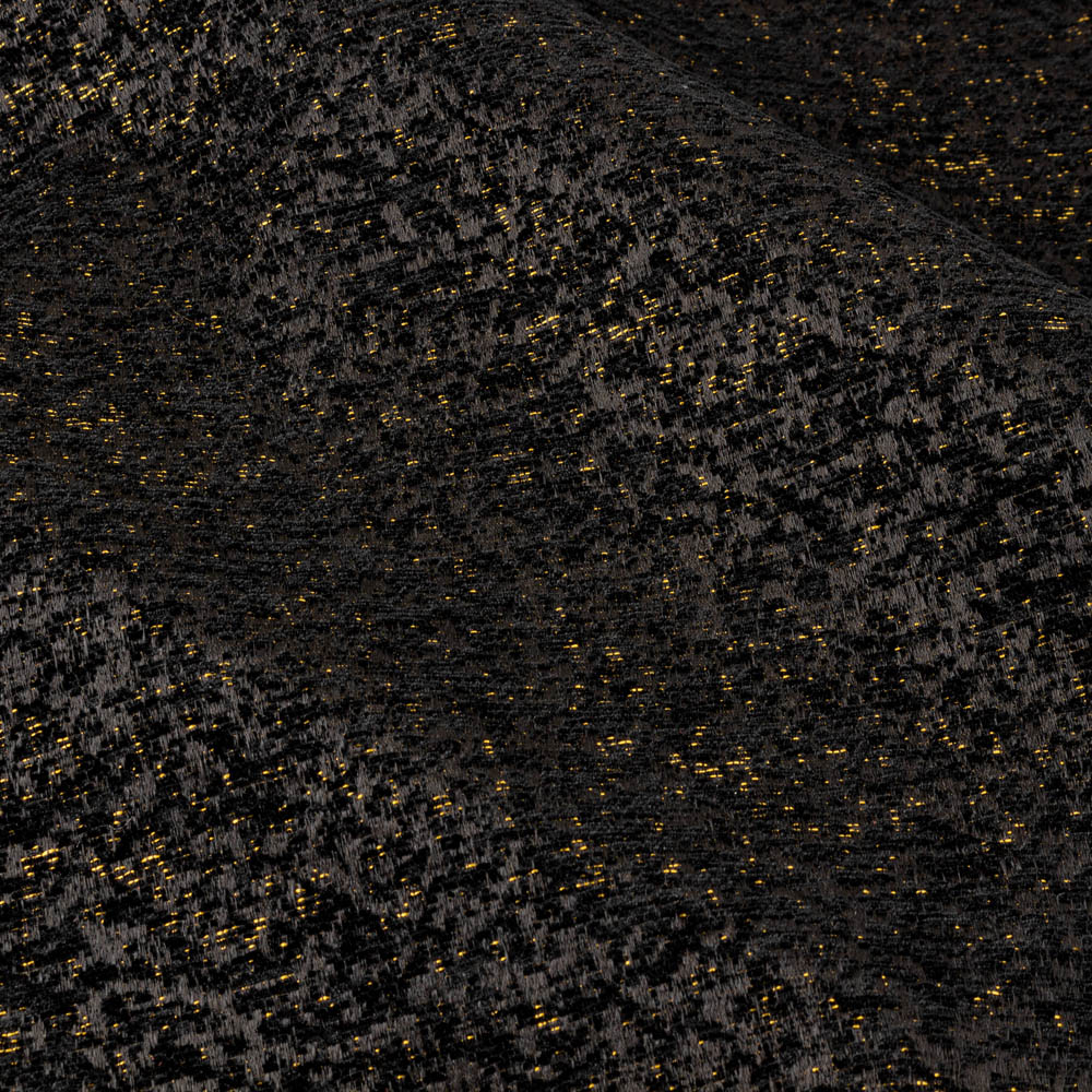 Paoletti Galaxy Black Chenille Eyelet Curtain 137 x 229cm Image 5