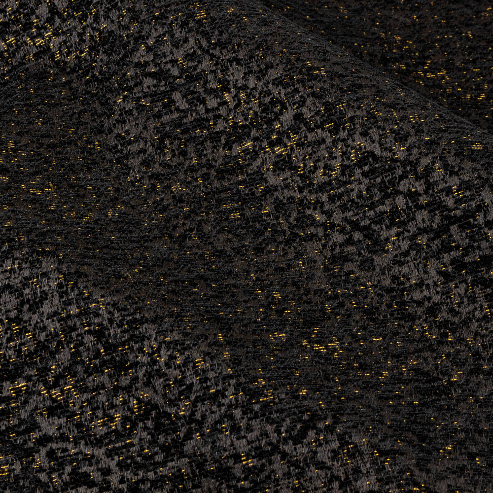 Paoletti Galaxy Black Chenille Eyelet Curtain 229 x 137cm Image 5