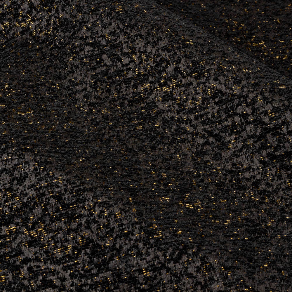 Paoletti Galaxy Black Chenille Eyelet Curtain 117 x 137cm Image 5