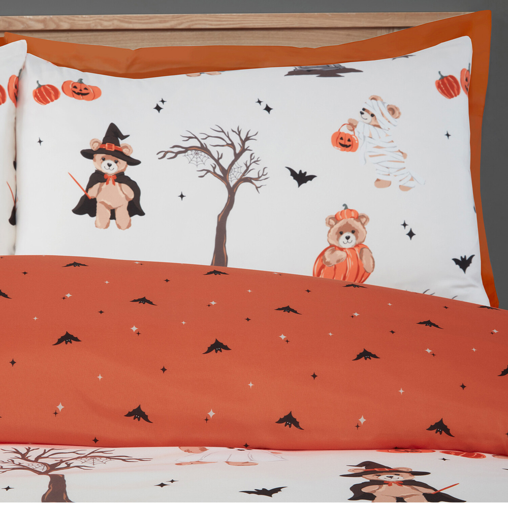 Buddy Bear Halloween Duvet Set Natural Single Image 3