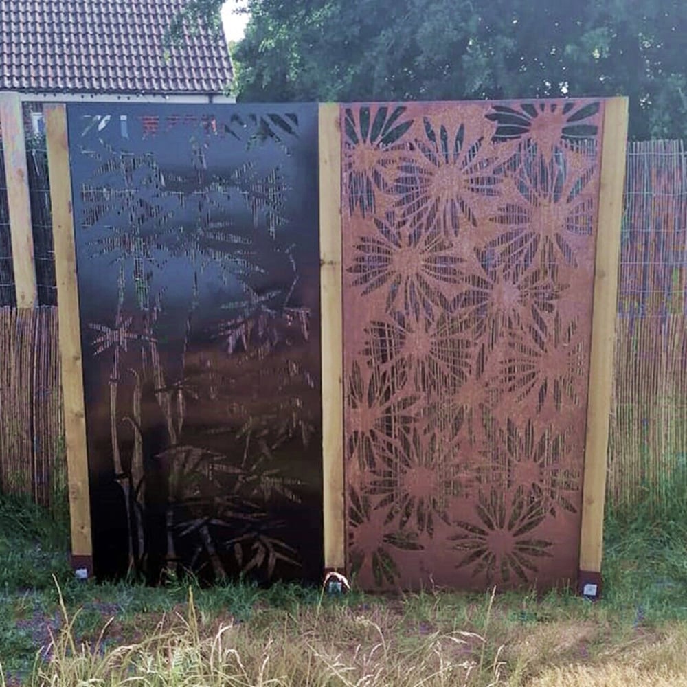 Inspirational Gifting Bamboo Decorative Steel Screen Wall Art 6 x 3ft Image 5