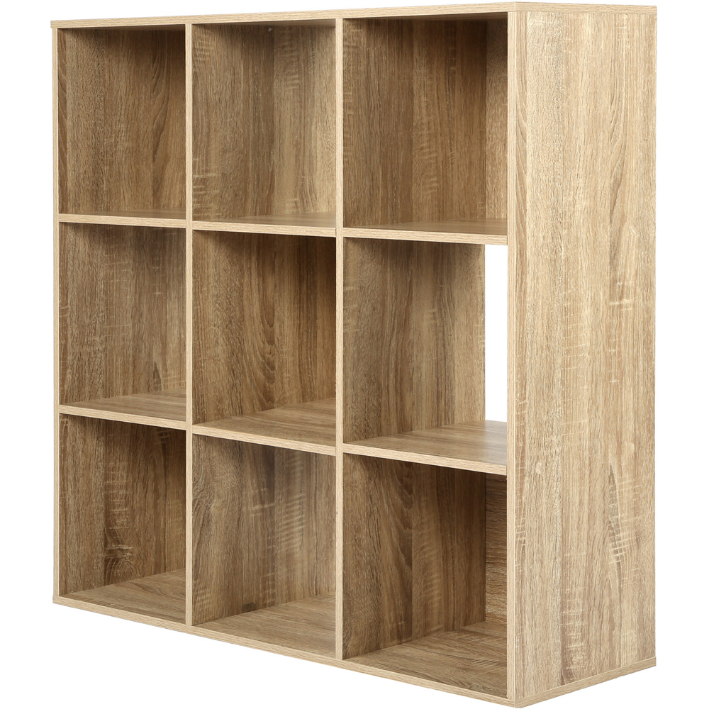 Jane 9 Shelf Oak Cube Storage Unit Image 3