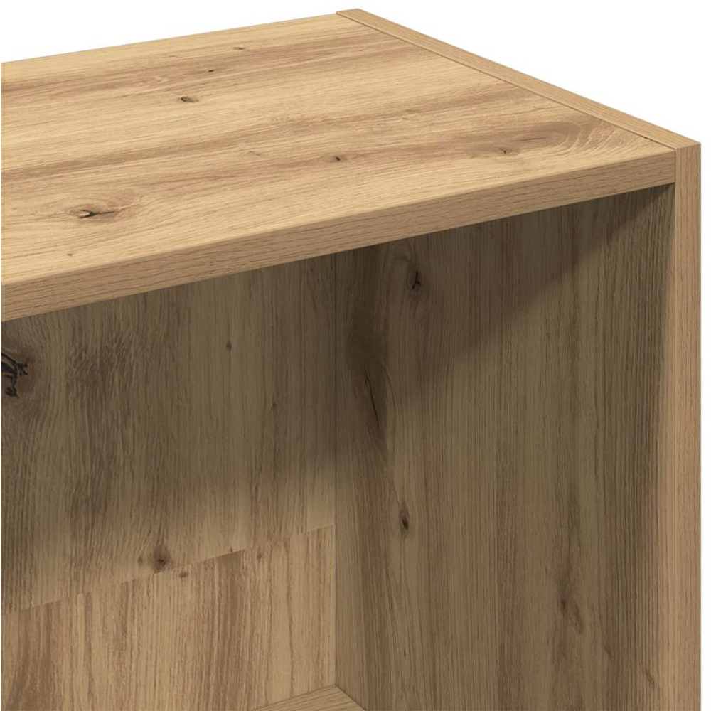 vidaXL 3 Shelf Artisanal Oak Bookcase Image 7