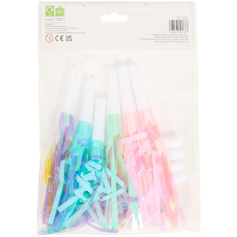 Pack of 10 Holographic Party Blowers Image 2