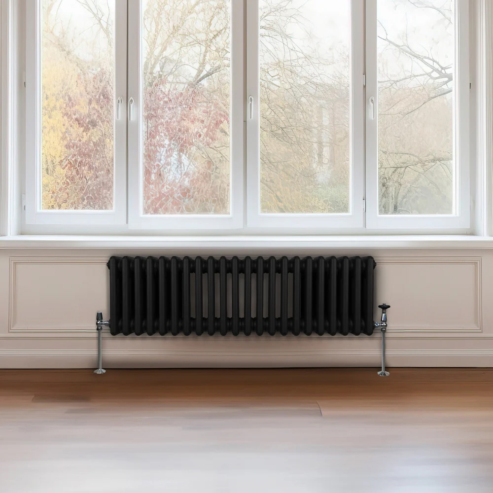 Monster Shop 3057 BTU Black Traditional 3 Column Radiator 300 x 1012mm Image 2