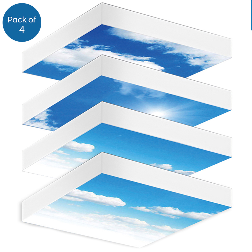 ENER-J 40W SKY LED 3D Effect Ceiling Panel 600 x 600mm 4 Pack Image 1