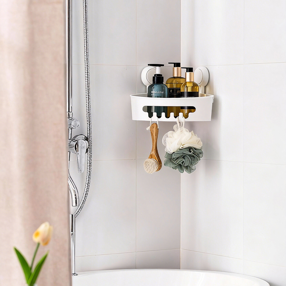 Storage Suction Corner Caddy White Image 2