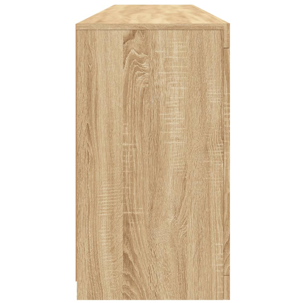 vidaXL 5 Door 6 Shelf Sonoma Oak Large Sideboard with LED Lights Image 7