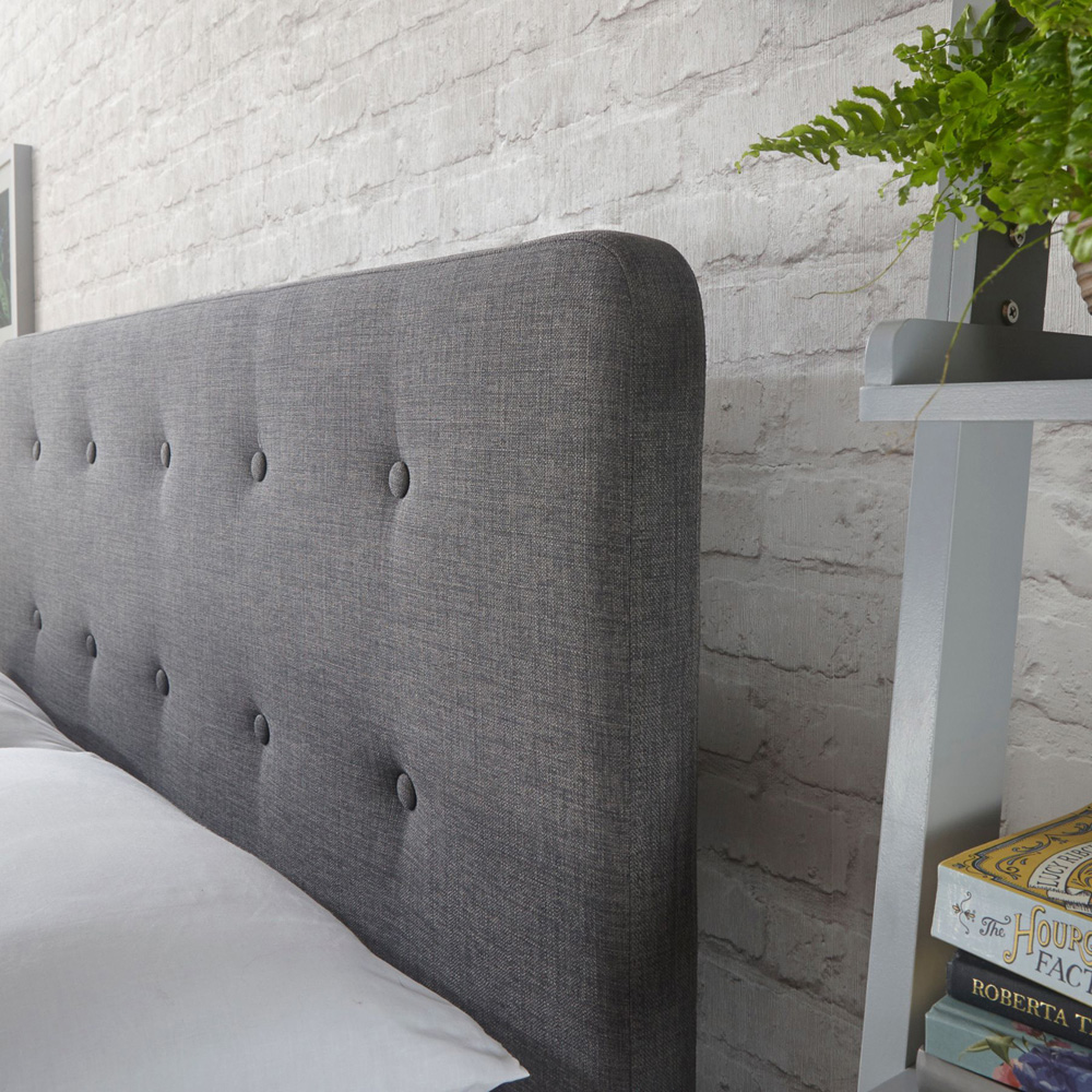 Home Source Ashbourne King Size Grey Bed Image 4