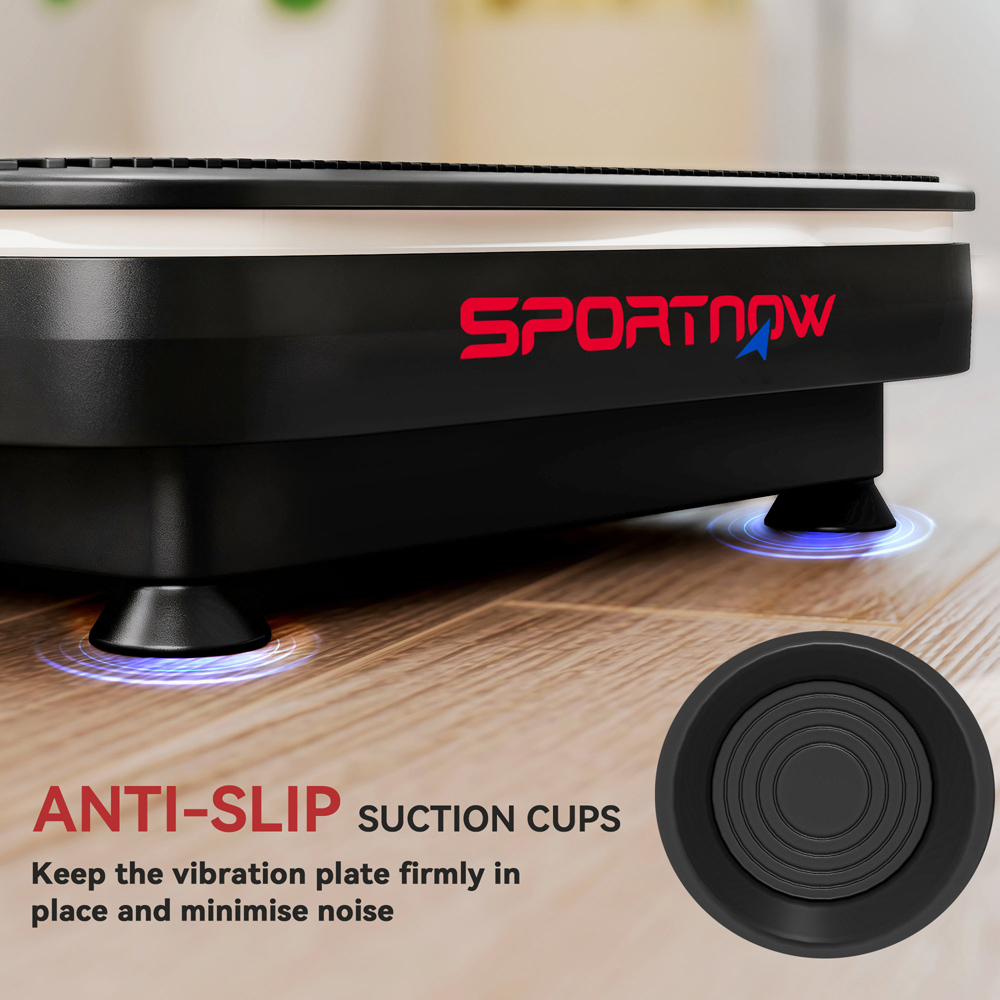 SPORTNOW Vibration Plate Exercise Machine with LEDs and Bluetooth Image 4