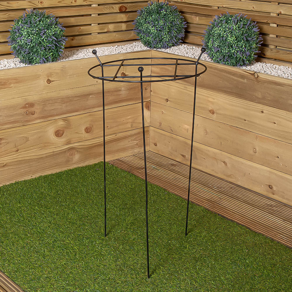 Tom Chambers Cottage Black Metal Steel Herbaceous Plant Support 80 x 45cm Image 2