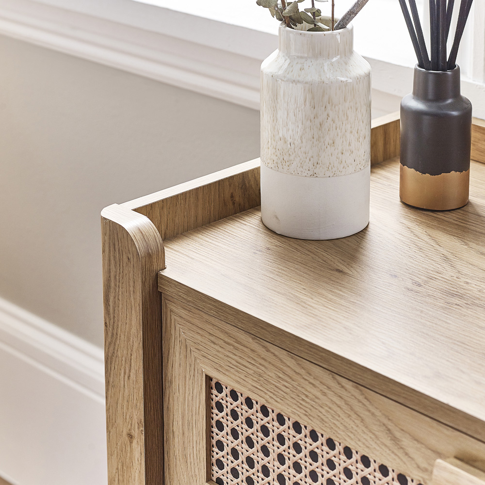 Julian Bowen Sydney 5 Drawer Rattan Effect Chest of Drawers Image 6