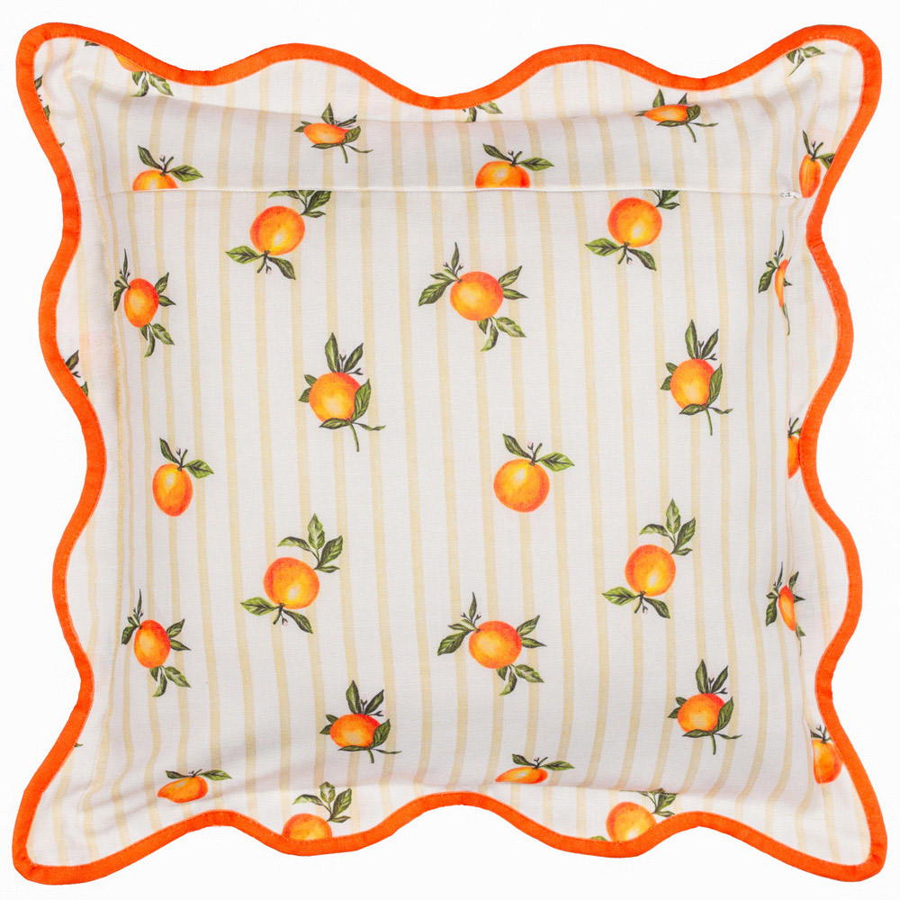 Furn Fruits Yellow Oranges Stripe Cushion 45 x 45cm Image 3