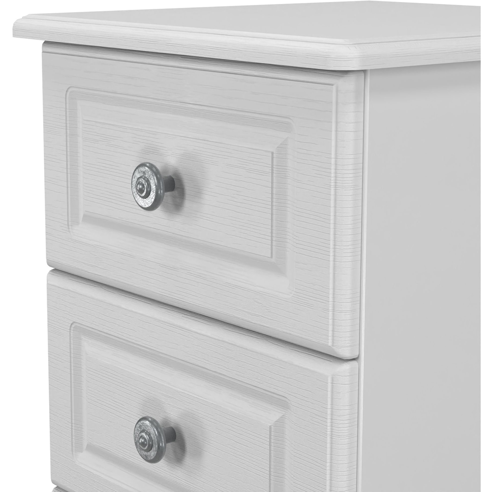 Crowndale Pembroke 3 Drawer Grey Ash Bedside Cabinet Ready Assembled Image 5