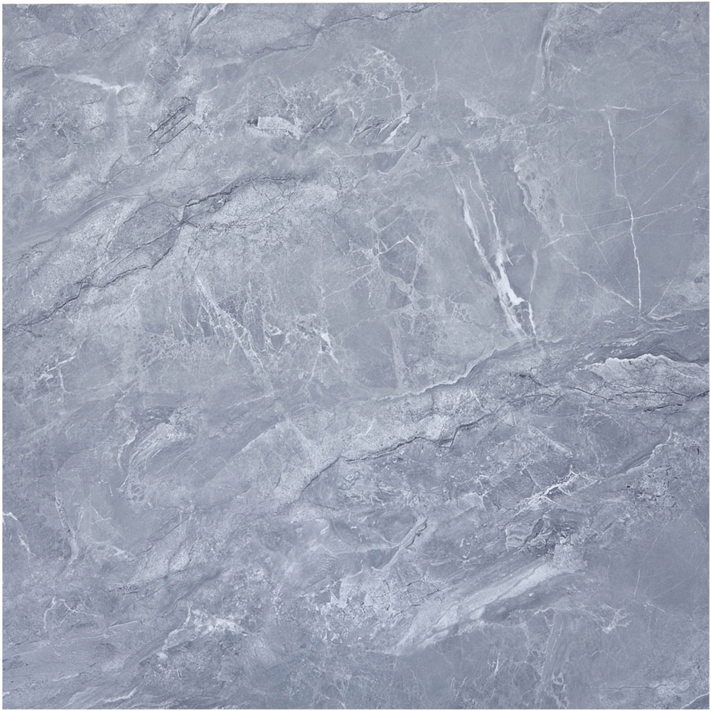 Living and Home Realistic Stone Texture Deep Grey Marble PVC Self Adhesive Flooring 8 Pack Image 2