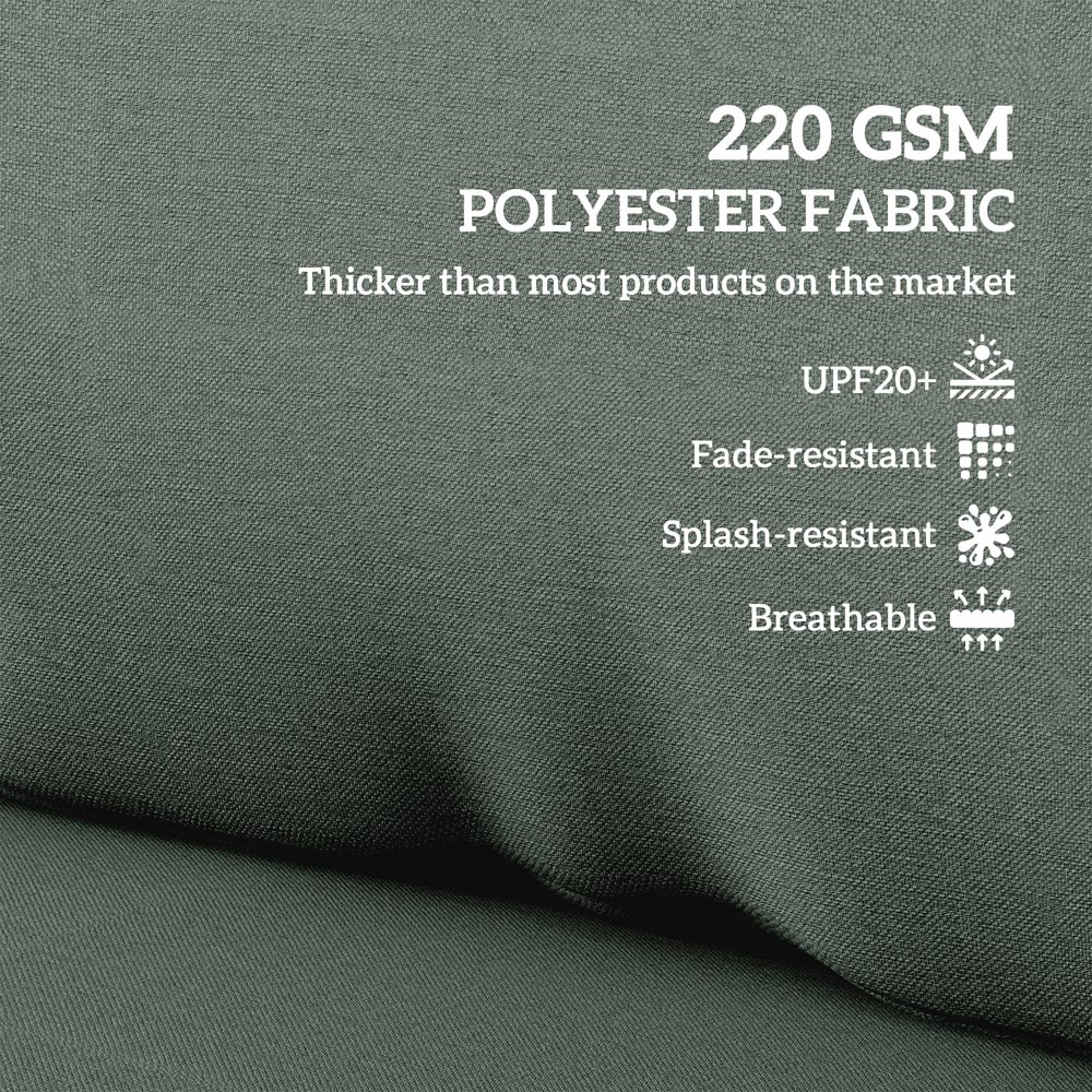 Outsunny 2 Seater Charcoal Grey Garden Pallet Cushions 125 x 120cm 2 Pack Image 7