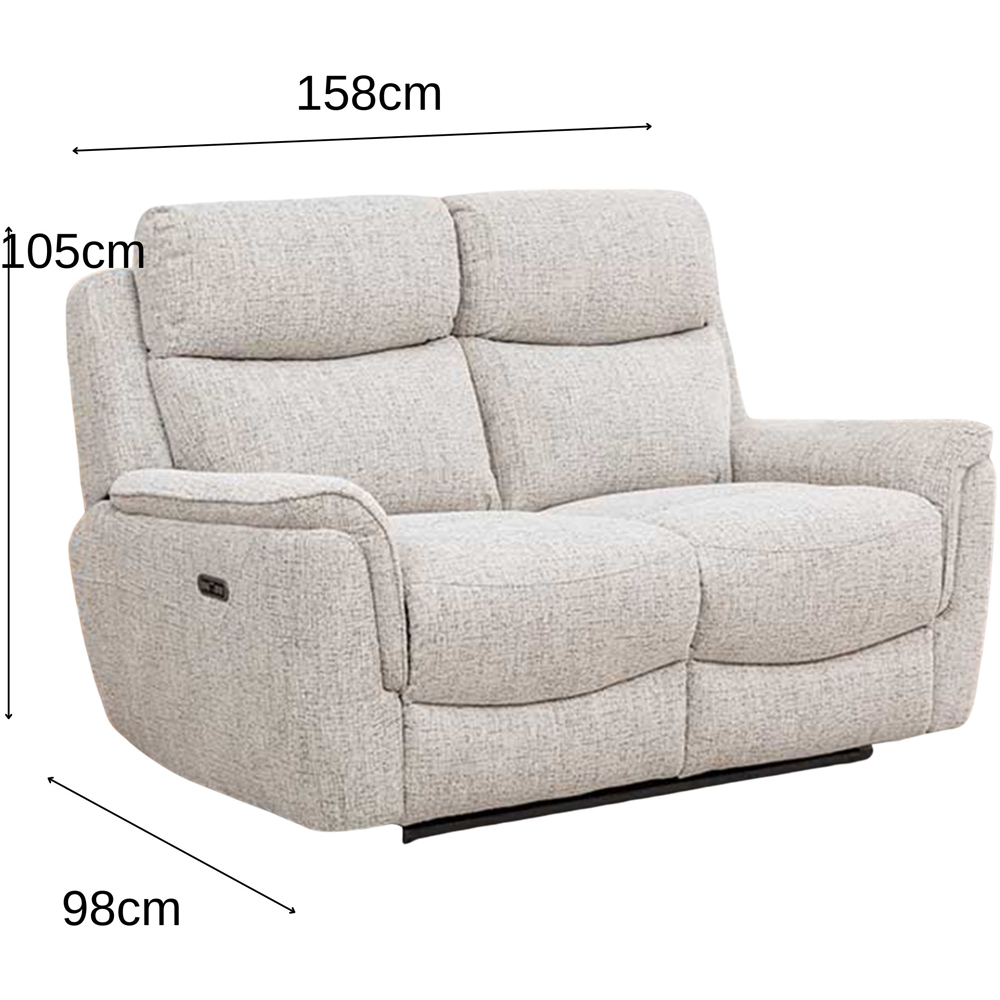 Long Island 2 Seater Beige Recliner Sofa Image 9