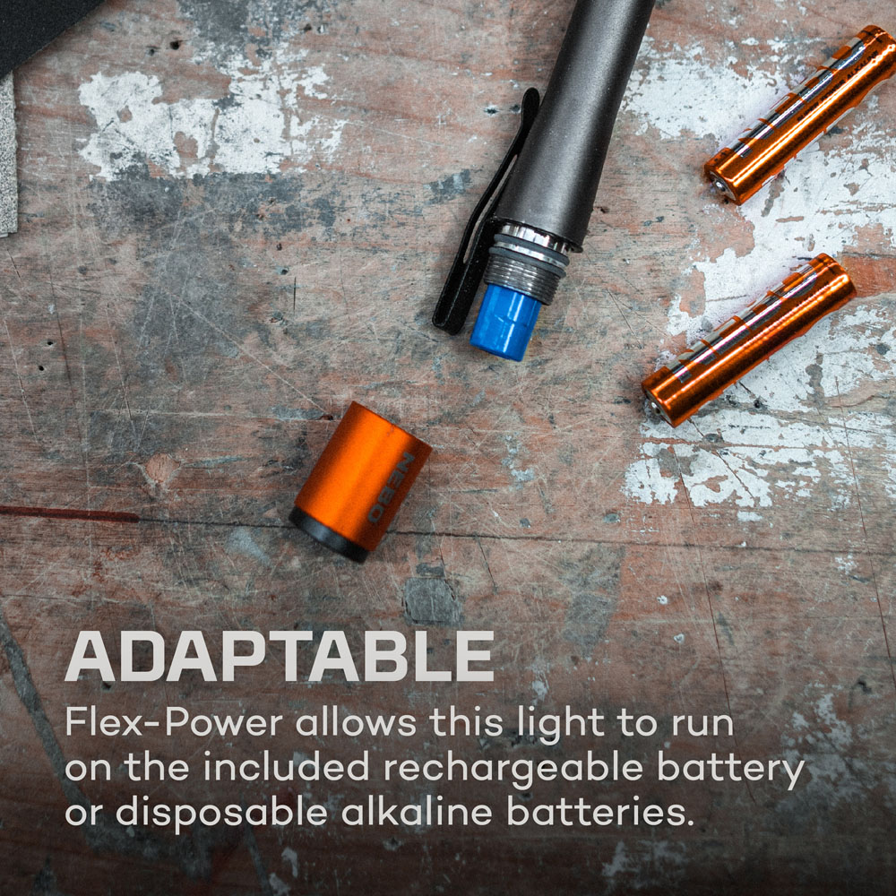 Nebo Inspector 500+ Flex 500 Lumens Rechargeable Penlight with 400 Lumens Expandable Area Light Image 7