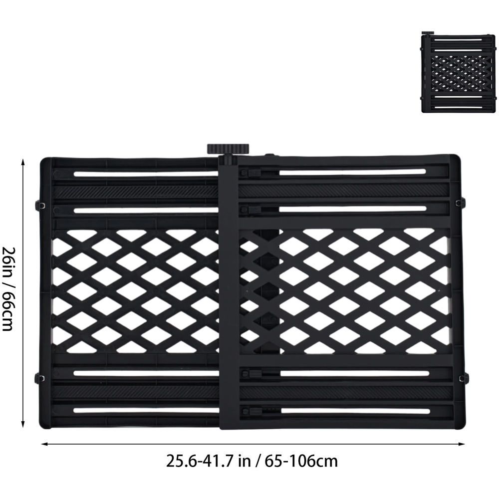 H&O Direct 65-106cm Black Extendable Pet Barrier Image 6