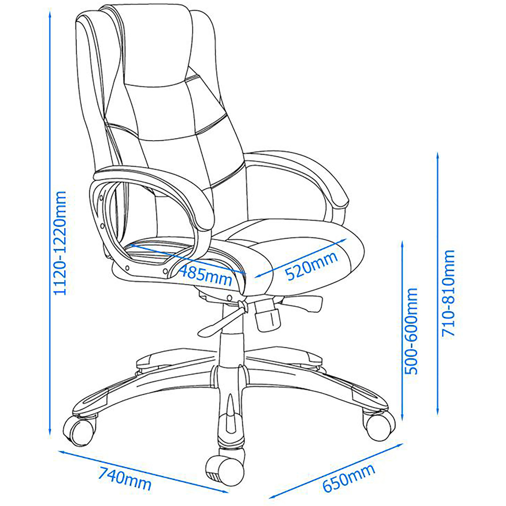 Alphason Northland Brown Soft Feel Leather High Back Executive Chair Image 5