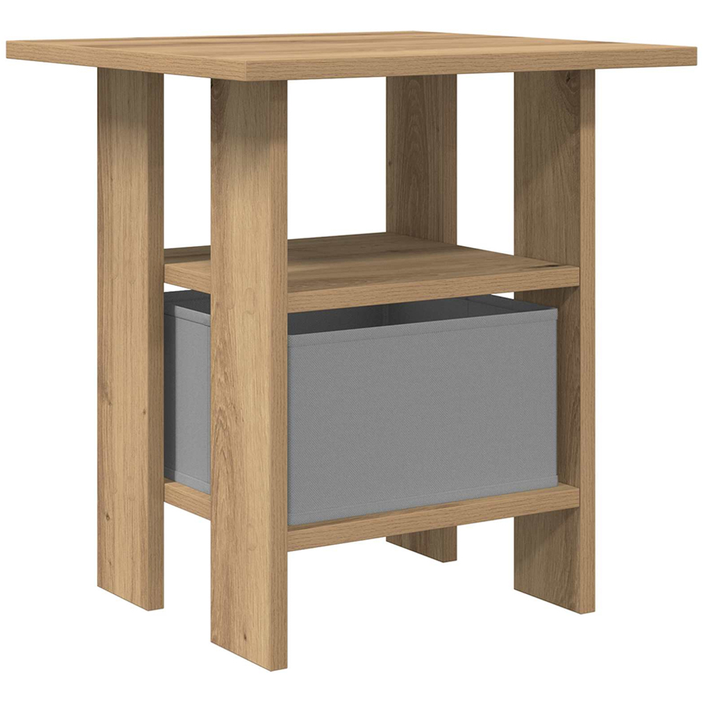 vidaXL Single Drawer Single Shelf Artisan Oak Wooden Bedside Table Image 6