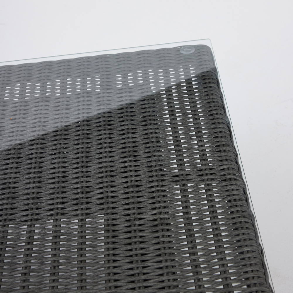 Home Detail Hadley 9 Seater Dark Grey Rattan Corner Garden Sofa Set with Fire Pit Table Image 6