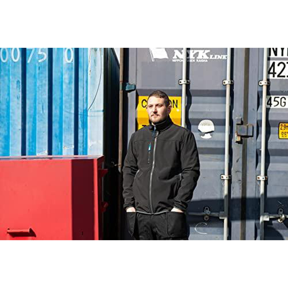 Tough Grit 2 Tone Work Jacket Black and Charcoal Image 2