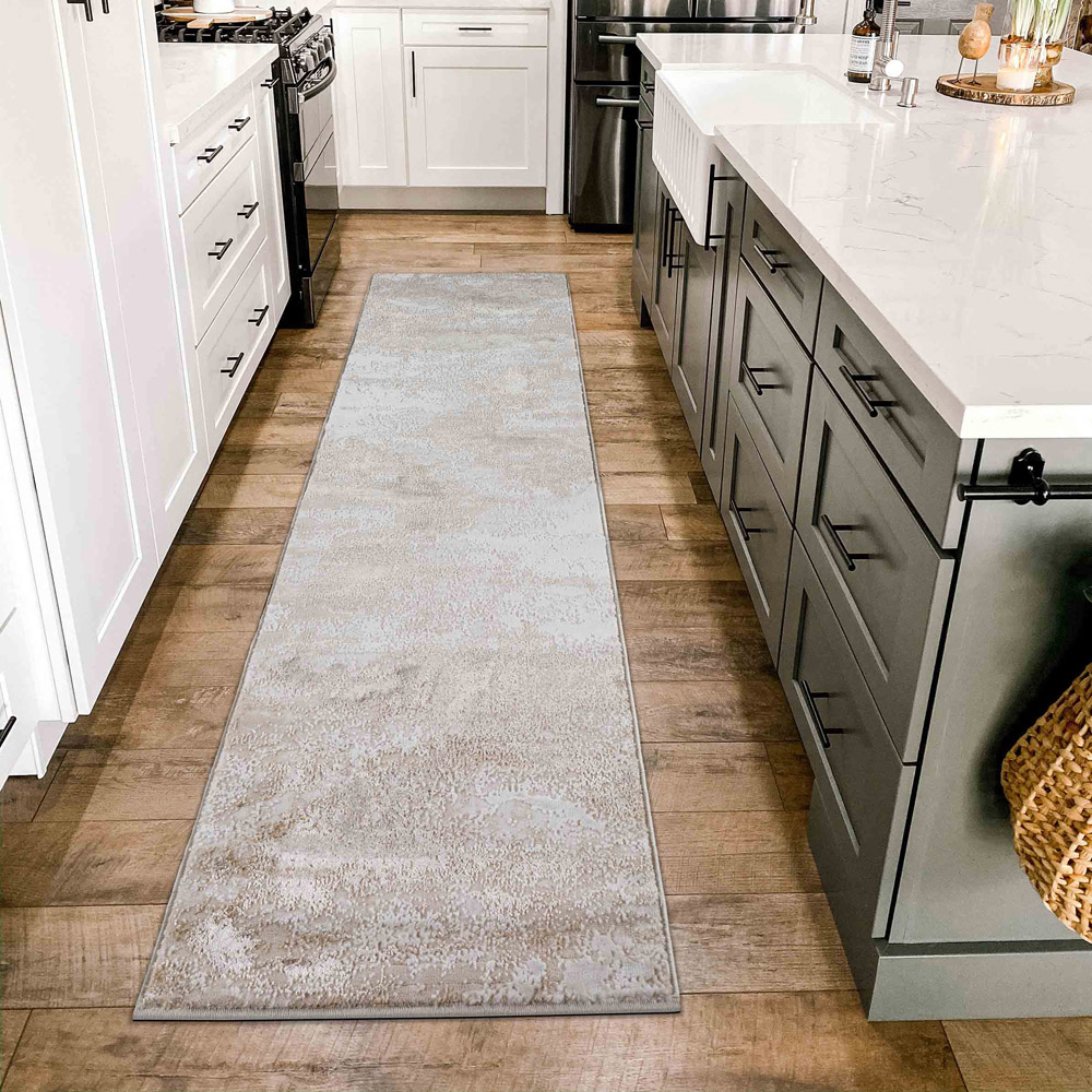 Desire Rugs Onyx Beige Living Room Abstract Area Rug 60 x 220m Image 2