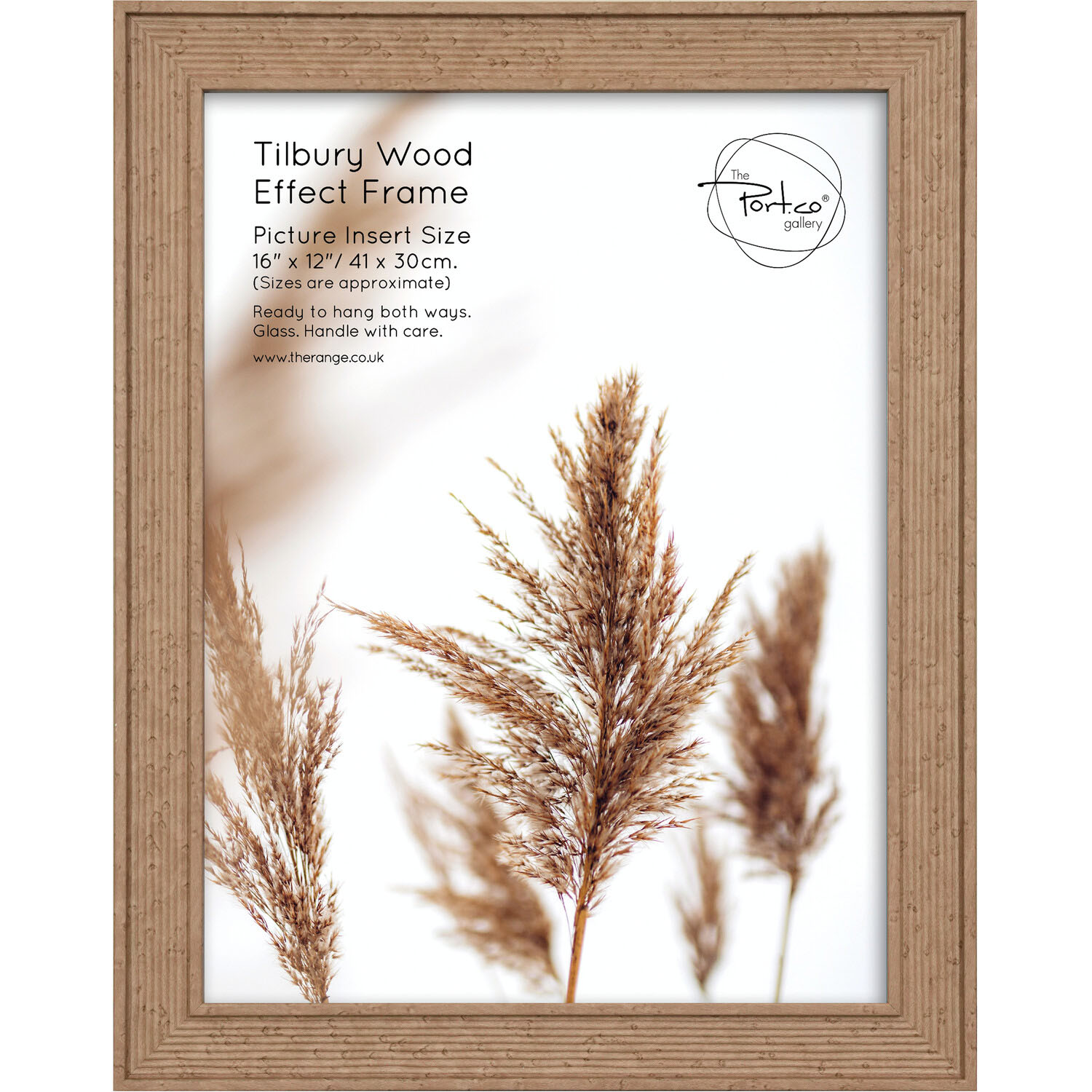 Tilbury Wood Effect Frame - Brown / 16x12in Image 1